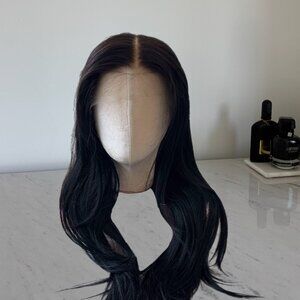 BRAND NEW Virgin Human Hair 22” 150% Glueless Lacefront Wig in Natural Black